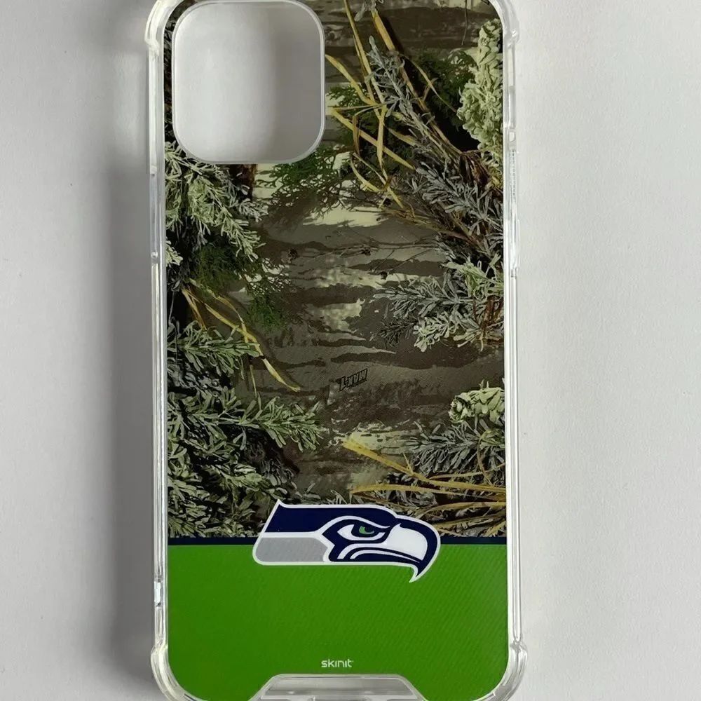 IPhone 10 Camo and Seahawks Phone Case